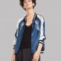 Reversible Coat Embroidery Oriental Flower Phoenix Bird Jacket 2016 Women Long sleeve Bomber Jacket