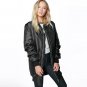 Long zip up quilted bomber jackets for women women winter blue oversized padded bomber jackets ladie