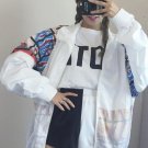 JOYINPARTY 2017 Summer Boy Friend Hollow Out  Loosen Windproof Basic Jacket Student Harajuku Oversiz