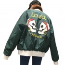 Twin skulled wpmen\'s windbreaker jacket 2017 bomber jacket coat Casual loose double skulls basic co