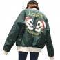 Twin skulled wpmen\'s windbreaker jacket 2017 bomber jacket coat Casual loose double skulls basic co