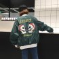 Twin skulled wpmen\'s windbreaker jacket 2017 bomber jacket coat Casual loose double skulls basic co