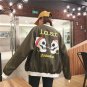 Twin skulled wpmen\'s windbreaker jacket 2017 bomber jacket coat Casual loose double skulls basic co
