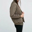 Candy Colors V-Neck Quilting Quilted Jacket Short Thin Padded Baseball Bomber Coat Pilots New Trendy