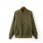 Candy Colors V-Neck Quilting Quilted Jacket Short Thin Padded Baseball Bomber Coat Pilots New Trendy