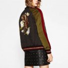 New 2016 Autumn Fashion Women Cotton Coat Casual Ladies Tiger Embroidery Bomber Jacket Chaquetas Muj