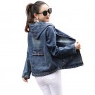 Jeans Jacket Women Casacos Feminino Plus Size 3XL Vintage Hooded Denim Bomber Jacket 2017 Women Basi