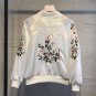 3D flower embroidery satin bomber jacket 2017 Autumn Women jacket coat female outerwear basic jacket