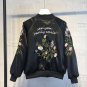 3D flower embroidery satin bomber jacket 2017 Autumn Women jacket coat female outerwear basic jacket