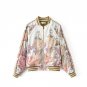 New 2017 Autumn Women Vintage Boho Floral Printed Bomber Jacket Female Long Sleeve Casual Coats Oute