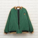 2017 Winter Korean Women\'s corduroy kawaii pineapple embroidery baseball stitching Harajuku warm bo