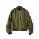 Lady Biker Bomber Long Sleeve Jacket 4 Colors S/M/L Sizes Solid Zipper Coat Women Cloths Baseball Co