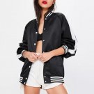 2017 Spring Autumn Women Thin Jackets Tops Basic Bomber Jacket Long Sleeve Coat Casual Stand Collar 