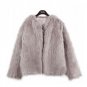 Thick Warm Ladies Luxury Rabbit Fur Coat 2017 Winter Fluffy Fake Fur Jacket Long Sleeve Womens Faux