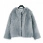 Thick Warm Ladies Luxury Rabbit Fur Coat 2017 Winter Fluffy Fake Fur Jacket Long Sleeve Womens Faux
