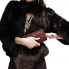 Winter Fluffy Faux Fox Fur Coat For Women Turn-down Collar Fake Fur Jacket Long Sleeve Outwear Mante