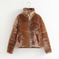 Winter Women Warm Soft Jacket Coat New Casual Loose Zipper Overcoat Lady Faux Velvet Outerwear Jacke