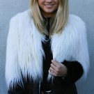 2017 Elegant soft faux fur winter coat women Fluffy warm long sleeve female outerwear coat jacket ha
