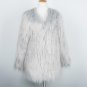 Black Fluffy Longline Faux Fur Coat 2017 Winter New V Neck Long Sleeve Simple High Street Wide Waist