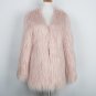 Black Fluffy Longline Faux Fur Coat 2017 Winter New V Neck Long Sleeve Simple High Street Wide Waist