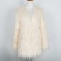 Black Fluffy Longline Faux Fur Coat 2017 Winter New V Neck Long Sleeve Simple High Street Wide Waist