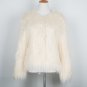 Soft fluffy pink elegant faux fur coat 2016 autumn winter women jacket coat Shaggy warm longhair out