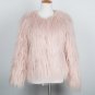 Soft fluffy pink elegant faux fur coat 2016 autumn winter women jacket coat Shaggy warm longhair out