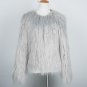 Soft fluffy pink elegant faux fur coat 2016 autumn winter women jacket coat Shaggy warm longhair out