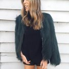 Elegant Faux Fur Coat Women Fluffy Warm Long Sleeve Jacket Female Outerwear Autumn Womens Winter Jac