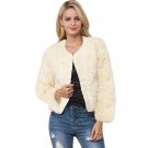 Plus Size S-3XL Genuine Rabbit Faux Fur Coat Women Jacket White Black Winter Slim Fluffy Shaggy Coat