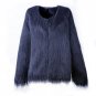 2017 New Women Fur Coat Fluffy Thick Warm Purple Long Sleeve Faux Fur Coats Hairy Overcoat Dark Gree