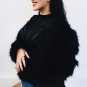 Plus Size Womens Black Fluffy Faux Fur Coats Jackets White Fake Fur Coats Women Winter Warm Coat Fem