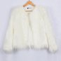 Plus Size Womens Black Fluffy Faux Fur Coats Jackets White Fake Fur Coats Women Winter Warm Coat Fem