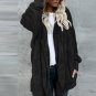 2017 Winter Autumn Women Hooded Long Batwing Sleeve Plush Fluffy Faux Fur Cardigan Coat Fashion Ladi