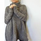 Autumn Winter Turtleneck Sweater Women Sleeve Jersey Warm Pullover Female Knitted Coat Fluffy Sweate