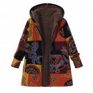2018 Celmia Winter Women Hoodies Long Sleeve Fleece Warm Fluffy Fur Coat Boho Print Pockets Zip Up J
