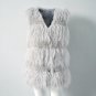 2017 Tassel Fluffy Black Faux Fur Vest Waistcoat Autumn Winter Sleeveless Outerwear Women Coats Soft