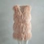 2017 Tassel Fluffy Black Faux Fur Vest Waistcoat Autumn Winter Sleeveless Outerwear Women Coats Soft