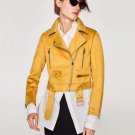 2018 New Autumn Winter Women Mortocycle Soft Suede Faux Leather Jackets Lady Fashion Matte Biker Zip