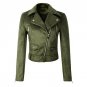 2018 New Autumn Winter Women Mortocycle Soft Suede Faux Leather Jackets Lady Fashion Matte Biker Zip