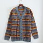 Female Autumn Winter New Soft Warm Mohair Rainbow Stripes Long Style Drop Shoulder Loose Plus Size K