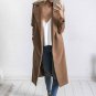 Elegant Winter Slim Long Coat Women Slim Windbreaker 2017 Solid Color Fluffy Warm Overcoat Female Ca