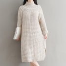 KYMAKUTU Turtleneck Sweaters for Women Clothing Autumn Winter Long Sweater Coats Solid All Match Jum