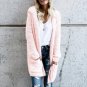 New Female Winter 2017 Unique Outwear Long Sleeve Pockets Hooded Open Front Cardigan Solid Work Knit