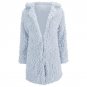 2017 autumn winter new spot lamb wool long sleeve jacket cardigan sweater lapel fluffy long coat swe