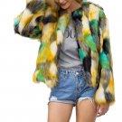 KANCOOLD Fur Fluffy Natural color mixing Hairy long sleeve faux fur jacket Autumn winter outerwear g