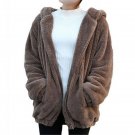 Hoodies Women Sweatshirts Zipper Girl Autumn Winter Loose Fluffy Bear Cartoon Ear Warm Outerwear Coa