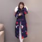 Fashion Printed Female Luxury Soft Fur Collar Hooded Warm Winter Coat Ladies Long Maxi Winter Thick 