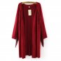 Solid Long Tassel Outwear Jacket Autumn Winter Soft Faux Leather Jackets Women Suede Cardigan Red Bl