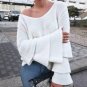 KYMAKUTU Butterfly Sleeve Solid Sweater Women Coats V Neck Sexy Pull Femme 2017 Autumn Winter Jumper